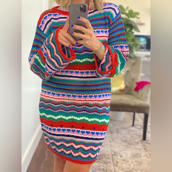 Crotchet multi colored dress - Picture 1 of 2
